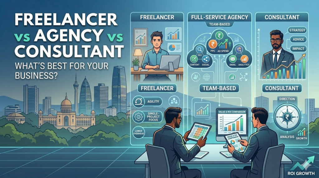 freelancer vs agency vs consultant